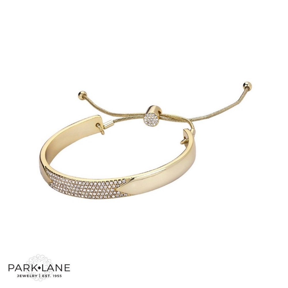 Park Lane Carrington Gold Pave Adjustable Bracelet